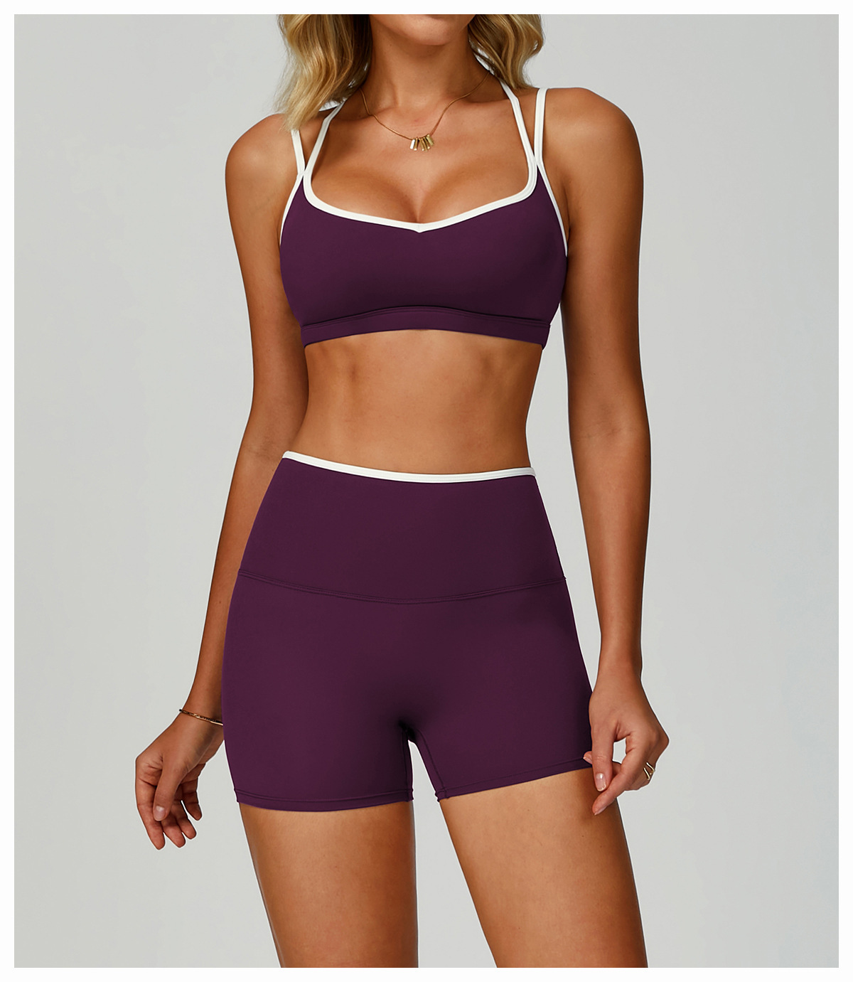 Plus-Size Sports Bra: back view showing construction, seams and support