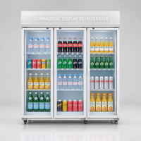 Vitrine Réfrigérée Professionnelle pour Boissons, Porte Vitrée, Armoire Verticale pour Supermarché, Bar, Hôtel