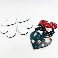 Pendentifs décoratifs en bois double face Accessoires d'extérieur Sublimation Blank Mdf Christmas Ornaments for Diy