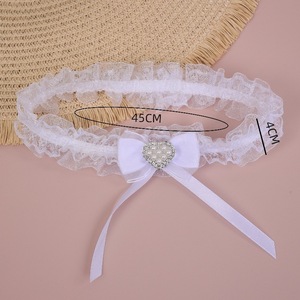 Anneau de jambe avec nœud <span class=keywords><strong>pour</strong></span> femme Lingerie sexy Porte-jarretelles en <span class=keywords><strong>dentelle</strong></span> Jarretières avec nœud papillon Anneau de <span class=keywords><strong>cuisse</strong></span> <span class=keywords><strong>pour</strong></span> mariée Anneau d'amincissement des jambes <span class=keywords><strong>pour</strong></span> mariage - Product Image 5