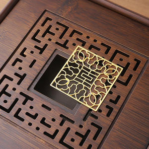 Plateaux à thé en gros, tables à thé en bambou et en bois pour infusion à sec, et seaux à thé multifonctions (stockage et drainage d'eau) pour la maison - Product Image 1