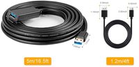 Cable de Extensión USB 3.0 Tipo A Macho a Hembra, Alta Velocidad, Transferencia de Datos de 5 Gbps, Cable Extensor USB