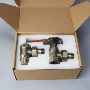 High-End Retro European American Style Heating Temperature Regulating 1/2 Joint Angle Valve <b>Wooden</b> Handle HVAC Systems Parts - Product Image 5