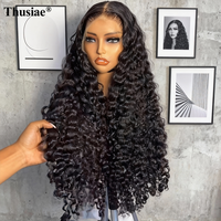 Perruque en cheveux vierges bruts bouclés pixie birmans en gros, cuticules alignées, sans colle, perruques en cheveux humains, dentelle frontale, cheveux bruts, perruques bouclées crépues