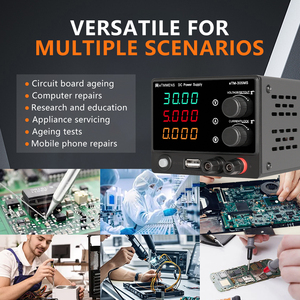 Fuente de Alimentación con Entrada de 220V, Salida Variable de 30V 5A, Regulable, Modelo de Laboratorio ETOMMENS-305MS, Pantalla LED de 4 Dígitos, 18W, USB Rápido - Product Image 3
