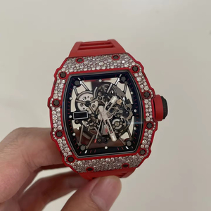 Top Version 35-02 Diamond <b>Watch</b> <b>Set</b>, TPT Carbon Fiber <b>Watch</b>, Luxury Automatic Movement Mechanical <b>Watch</b> - Product Image 2