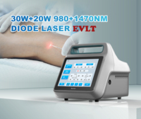 Laser de coagulation Evlt Evla Phlebology 980nm 1470nm pour les varices, laser endoveineux