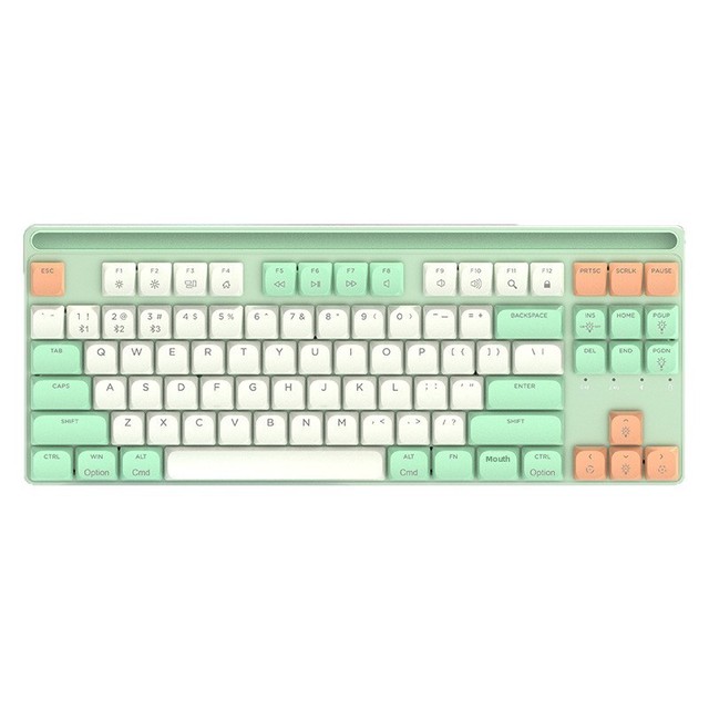 MK008 Tri-Mode Low-Profile Mechanical Keyboard Wired Universal for Gaming Office Use 87 Keys Anti-Ghosting ABS Material Light