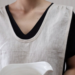 Alta calidad 100% Lino francés Cruz una pieza estilo <span class=keywords><strong>delantal</strong></span> de lino - Product Image 5