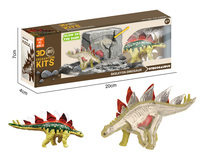 Kit Penggalian Dinosaurus Ilmiah STEM yang Bersinar dalam Gelap, Mainan Edukasi Anatomi untuk Anak-anak