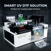 Impresora UV DTF Industrial A1 6090 con Cámara de Posicionamiento con Visión Artificial para Impresión de Etiquetas de Cristal, Máquina de Impresión de Adhesivos en Relieve 3D