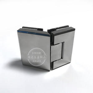 Charnière en verre à entaille en verre sans coupe Épaississement mural en acier inoxydable 304 avec couvercle décoratif Charnière de douche - Product Image 2