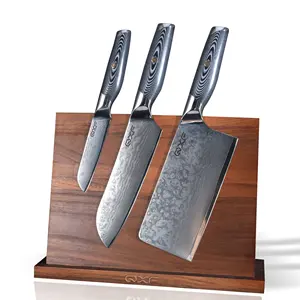 New Design Damascus 7" Chef Knife 67 Layer Damascus Steel Kitchen Knives Chef Knife Set With G10 Handle