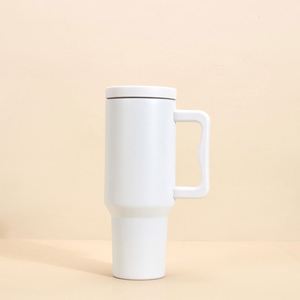 Car H4.0 <b>Handle</b> Travel <b>Tumbler</b> <b>40oz</b> Double Wall Vacuum Mug Lid Straw Anti-Slip OEM Custom Logo - Product Image 5