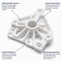 Usinage CNC sur mesure en PTFE pour services de tournage et fraisage de pièces plastiques d'équipements industriels - Petites commandes de précision acceptées