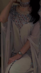 2025 abaya DRESS đối với phụ nữ hồi giáo Arabic Dubai kim cương ribbon dài tay áo jalabiya hồi giáo quần áo - Product Image 4