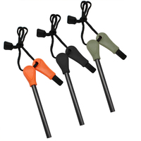 Camping Extérieur Ferrocerium Flint Stone Rod Briquet Magnésium Kit D'outils De Survie D'urgence Poignée Allume-feu