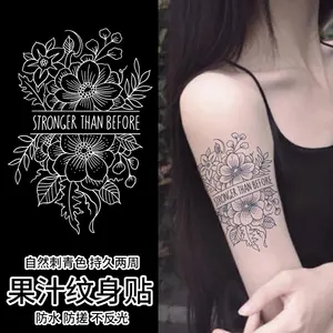 Pemasok tato sementara untuk pembuatan tubuh dan tangan stensil Henna stiker tato sementara Semi permanen tahan air