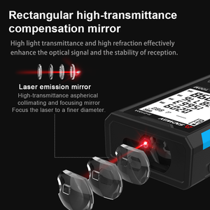Sndway เครื่องวัดระยะทางเลเซอร์แบบ2 in 1, เครื่องวัดระยะทางเลเซอร์แบบ2อิน1พร้อมเทปวัดการสอบเทียบด้วยตนเองชุด100การจัดเก็บข้อมูลเครื่องค้นหาช่วงเลเซอร์ - Product Image 2