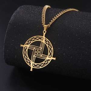Collier Croix de Sainte Brigitte Myshape, Symbole Chrétien et Ancien Irlandais de Protection, Bijou Religieux en Acier Inoxydable 2024 - Product Image 4
