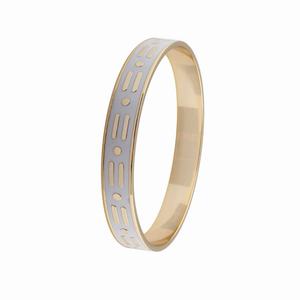 2025 Custom Au750 18K PVD Gold Plated Fashion Luxury <b>Cuff</b> Stainless Steel H <b>Bracelets</b> High Quality for <b>Men</b> Women Girls - Product Image 2