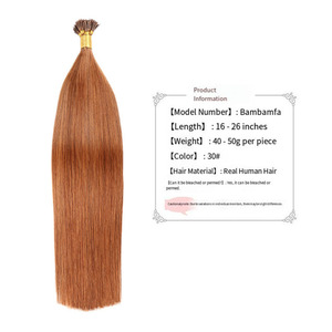 # Extensions de cheveux en kératine 30 I-Tip, 100% cheveux humains naturels, vierges Remy, cuticules alignées, double tirage - Product Image 5