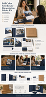 Kit de dossiers de présentation personnalisés en couleur pour les propositions immobilières, les réunions avec les clients et les commandes d'impression en gros