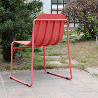 Mobilier d'extérieur moderne et simple, chaise de salon de jardin, chaise de café en métal, chaise de pied de traîneau d'extérieur