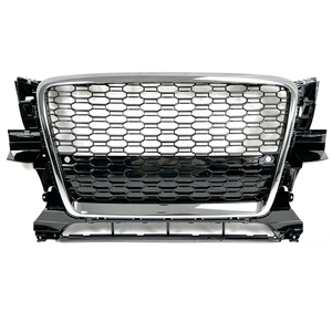 Parrilla Delantera Estilo PNB RSQ5 de ABS, Nueva, con Malla de Panal y Marco Cromado Plateado, Mejora para Audi Q5 2009-2012 8R, Fácil Instalación - Product Image 6