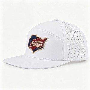 Two-tone Rope Golf <b>Hat</b> with Custom Logo Laser Perforation Lightweight Breathable Performance Snapback Cap with All-Day Comfort - Product Image 3