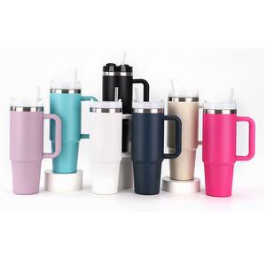 Venta al por mayor 40 oz 32OZ Aventura Acero inoxidable doble pared vacío estándar <span class=keywords><strong>taza</strong></span> de Metal <span class=keywords><strong>taza</strong></span> de café de viaje 40 oz vaso con asa - Product Image 1