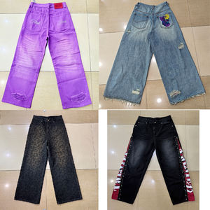 Moda Boyfriend Mummy Jeans Mujeres Pantalones rasgados de mezclilla personalizados <span class=keywords><strong>Refugio</strong></span> desgastado Jeans de pierna recta con agujeros en la rodilla - Product Image 6