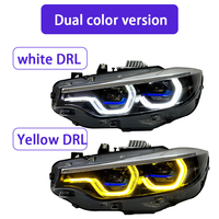 Phares à double lentille tricolores adaptés aux BMW Série 4 F32 F36 F80 F82 avec feux de jour LED en forme de cuillère, version V2