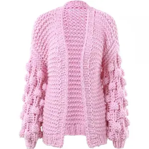 Veste pull pour femmes, cardigan long en tricot, manches longues, vente directe d'usine, collection automne-hiver 2021