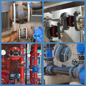 <span class=keywords><strong>Bride</strong></span> en acier au carbone Q235 avec soufflet en caoutchouc, joint flexible d'expansion pour raccords de tuyauterie de bâtiment - Product Image 5