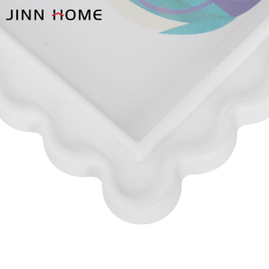 <span class=keywords><strong>Cadre</strong></span> <span class=keywords><strong>photo</strong></span> blanc à bords festonnés, mignon et décoratif, pour la maison, la table ou le bureau - Product Image 4