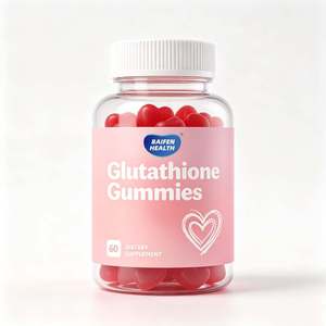 Gummies de soin éclaircissantes pour la peau au collagène végétalien et au glutathion, certifiées Halal, marque privée OEM ODM, 200g, 60 unités, pour adultes - Product Image 1