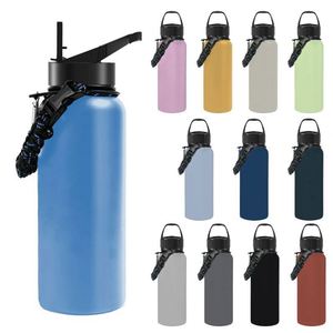 Bouteille d'eau isotherme en acier inoxydable de 500 ml, 750 ml, 1 L, avec logo personnalisé, bouteille de voyage avec poignée - Product Image 1