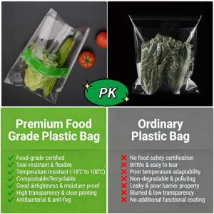 Sacchetti Microforati Antiappannamento Personalizzabili OEM Autoadesivi in OPP per Imballaggio Verdure per Supermercati e Negozi di Alimentari - Product Image 5