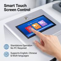 Impresora de Codificación de Inyección de Tinta Portátil OH1-L, Pantalla Táctil de 12.7 mm (5''), 600 DPI, Codificador de Fecha Semiautomático, Código QR, Código de Barras para Cartones y Botellas