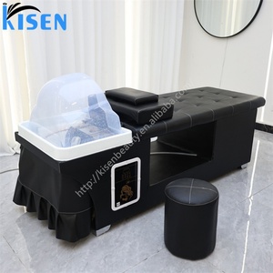 Kisen Lit de spa capillaire personnalisé, Table de lavage de cheveux pour salon avec circulation d'eau et fumigation, Requérant une installation de plomberie, Mobilier - Product Image 6