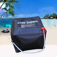 AJOTEQPT Sac de douche solaire d'extérieur 40L Portable PVC Sac de douche de camping de grande capacité pour l'escalade