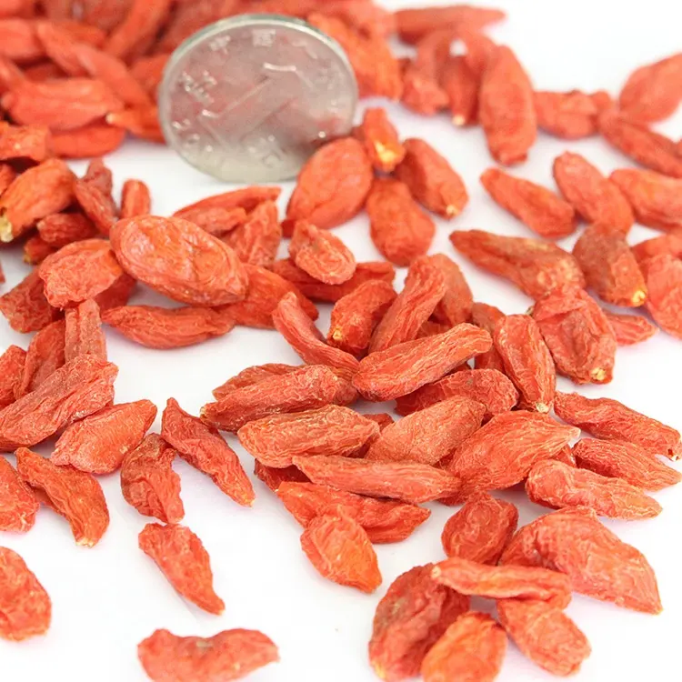 Производство стандартных сушеных ягод годжи, 220 шт. за 50 г, Лидер продаж, здоровые сушеные ягоды годжи Ningxia