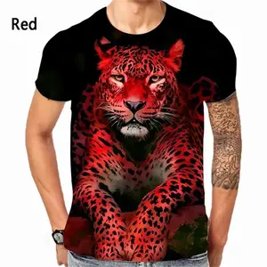 3D Printing Animal Tiger Leopard T-Shirt For Men Women Casual Short Sleeve Tee Tops Streetwear Mens Oversized Tshirt Ropa Hombre