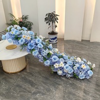 Nouveauté Chemin de table en fleurs artificielles blanches et roses Décoration de mariage Jardins Événements
