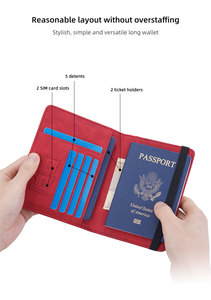 Baellerryカスタマイズ可能な証明書バッグパスポートホルダーPUレザーポータブルスリムパスポートカバーカードホルダー - Product Image 3