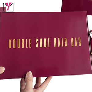 Set de Bolsas para Cabello Personalizables con Logotipo, en Terciopelo Rojo Suave, con Cinta y Etiqueta - Product Image 2