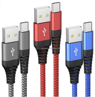 OEM ODM 3 Pack 5 Pack 3FT 6FT 10FT Câble de données de charge en nylon pour iPhone1413 12 11 Câble de charge rapide tressé