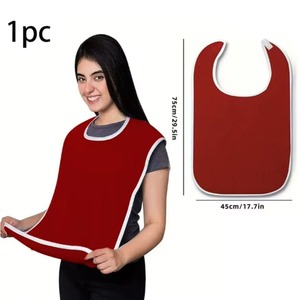 OLF Wholesale Custom Printed Personalized <b>Waterproof</b> <b>Silicone</b> Washable Adult Bibs For Women with Pocket - Product Image 1