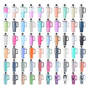 Custom Logo 40oz & 30oz Tumbler Double Wall Stainless Steel Vacuum <b>Insulated</b> Travel Coffee <b>Mug</b> With Handle & Leakproof Lid - Product Image 6